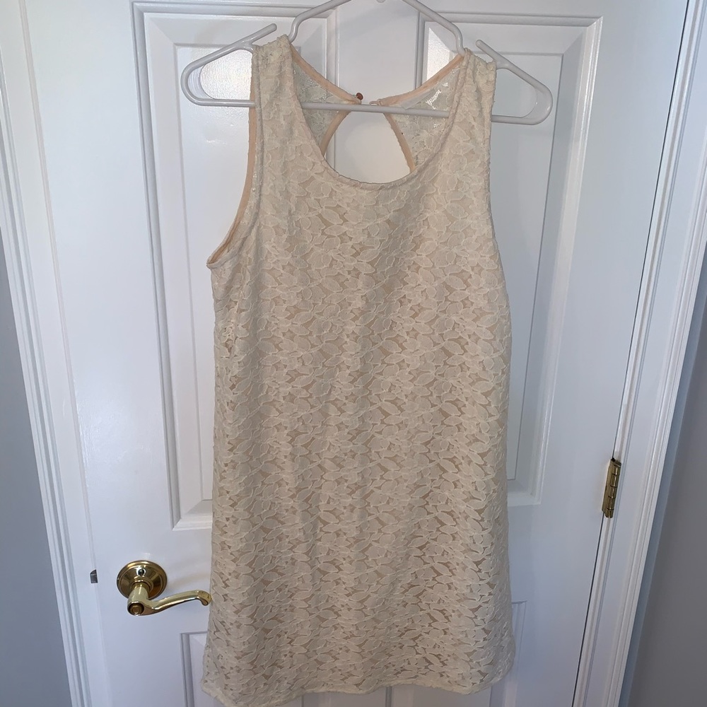 Cream Lace slip dress
